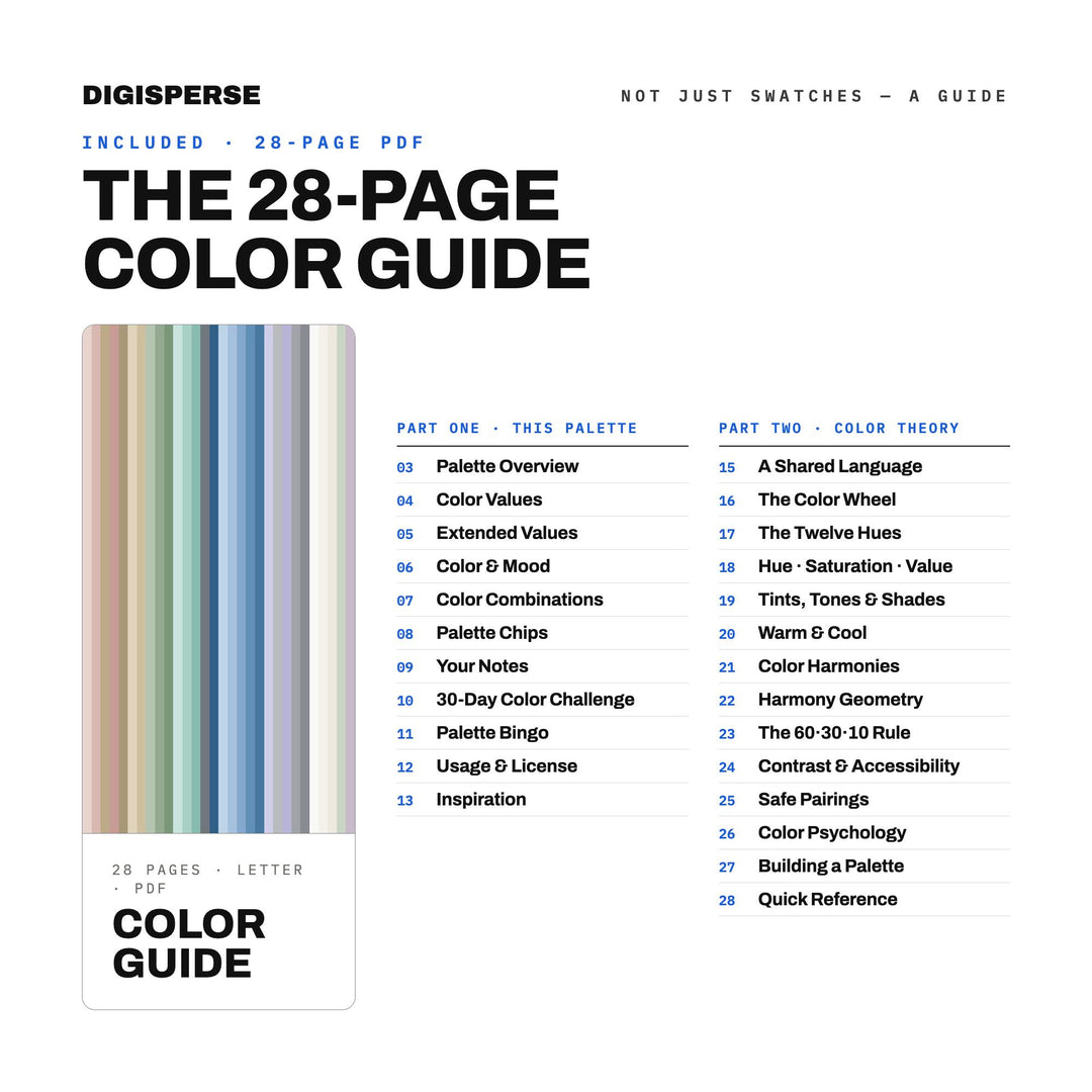 January Reset Color Palette | 30 Colors | Hex RGB CMYK | Procreate Swatches + ASE | Digital Download