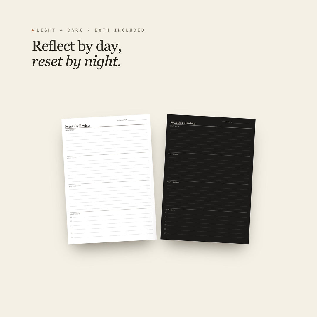 Monthly Review Planner Insert | Founder Planner | GoodNotes iPad PDF | Digital Download