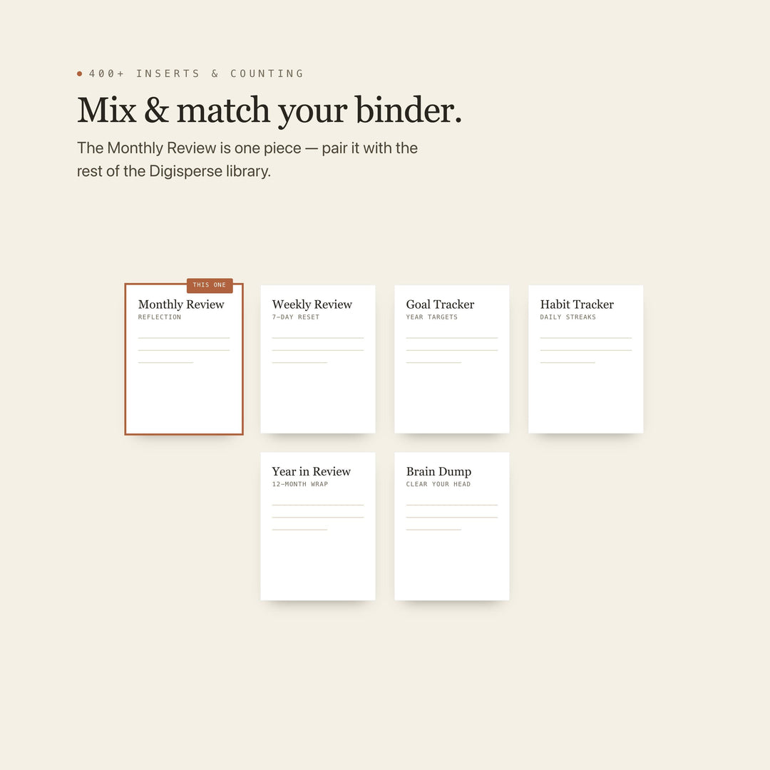 Monthly Review Planner Insert | Founder Planner | GoodNotes iPad PDF | Digital Download