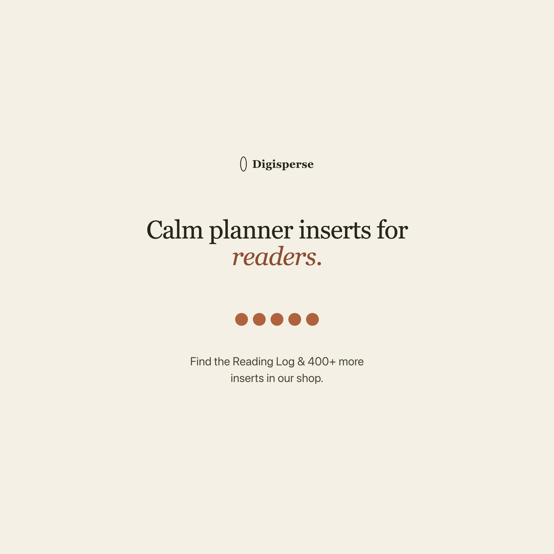 Reading Log Planner Insert | Planner Spread | GoodNotes iPad PDF | Digital Download