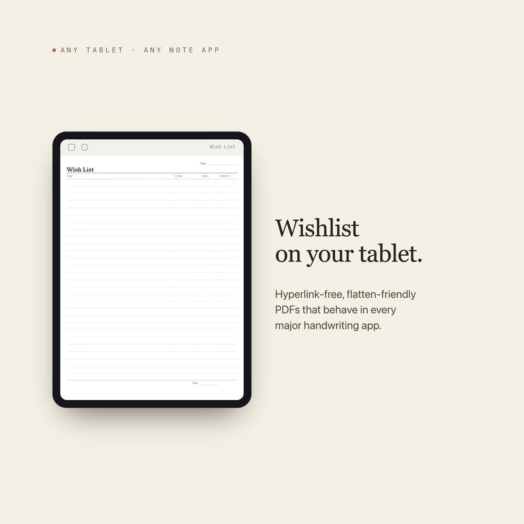 Wish List printable planner insert — preview image 6 of 20