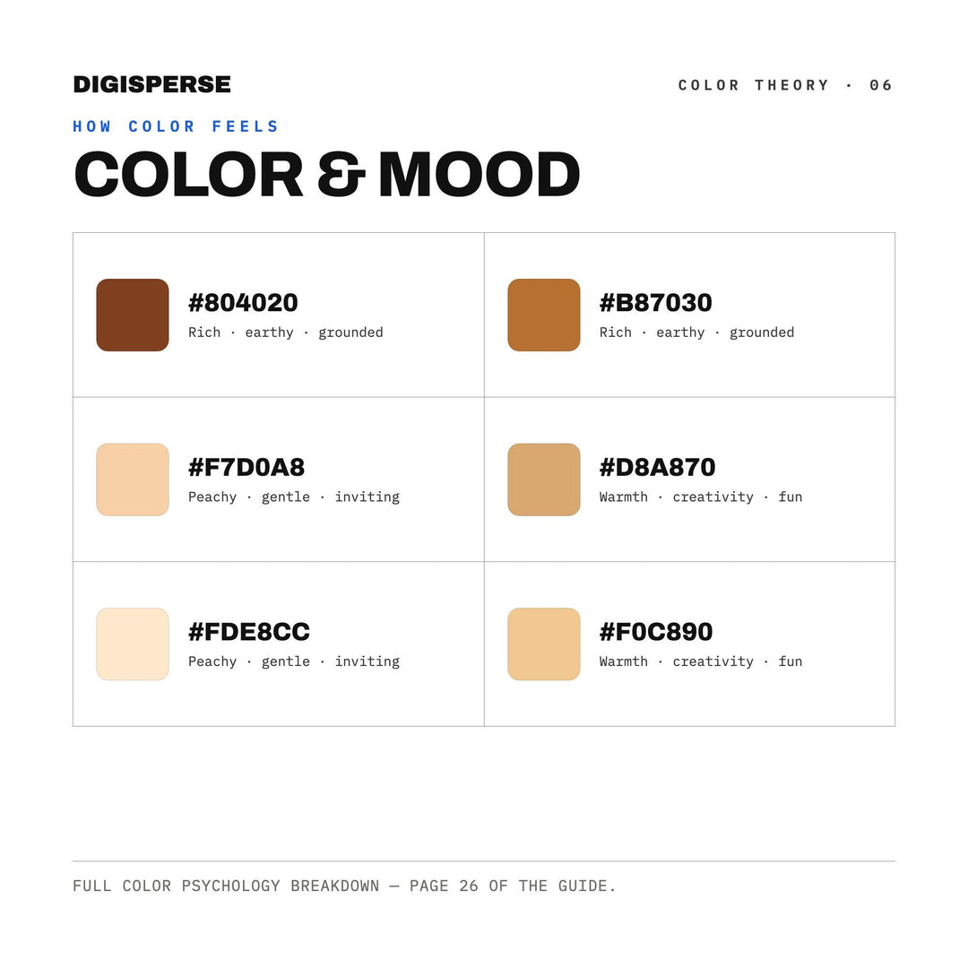 Warm Undertones Color Palette | 30 Colors | Hex RGB CMYK | Procreate Swatches + ASE | Digital Download
