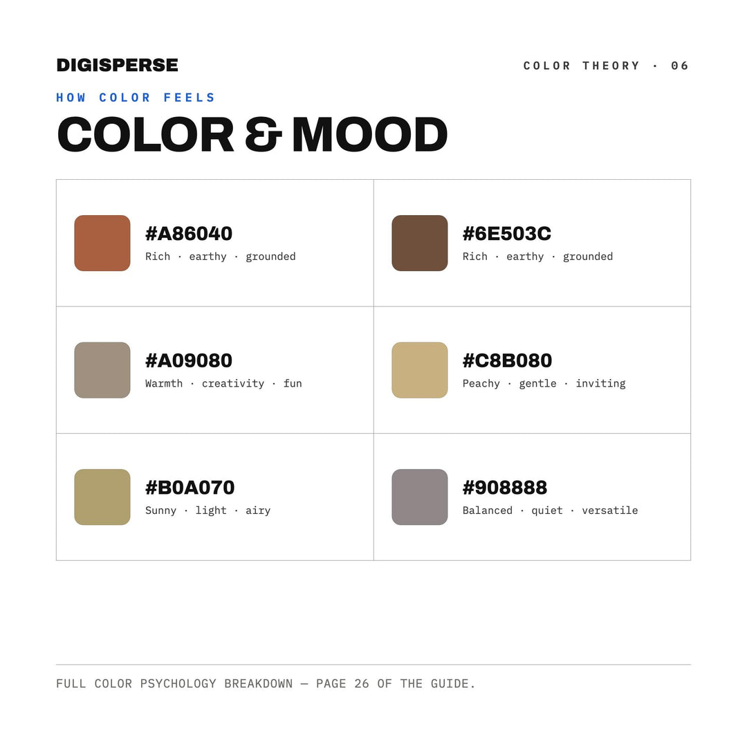 Earth Naturals Color Palette | 30 Neutral Tones, Hex, RGB, CMYK, Procreate, ASE (Digital Download)