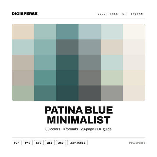 Patina Blue Minimalist color palette — main preview