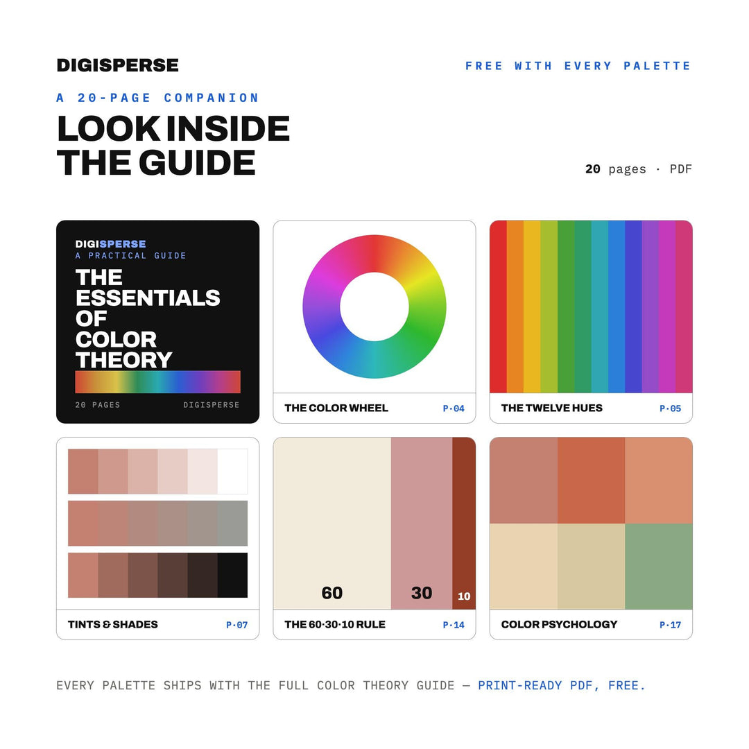 Terracotta Boho Color Palette for Desert Wedding Art and Rustic Branding, 30 Sunset Sand Hues, Procreate Swatches