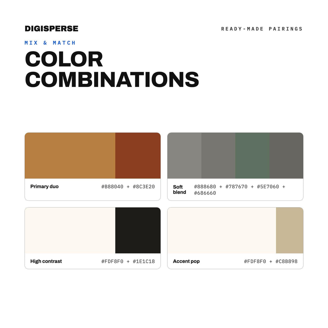 Ceramic Studio Morning Color Palette | 30 Earthy Tones (Digital Download)