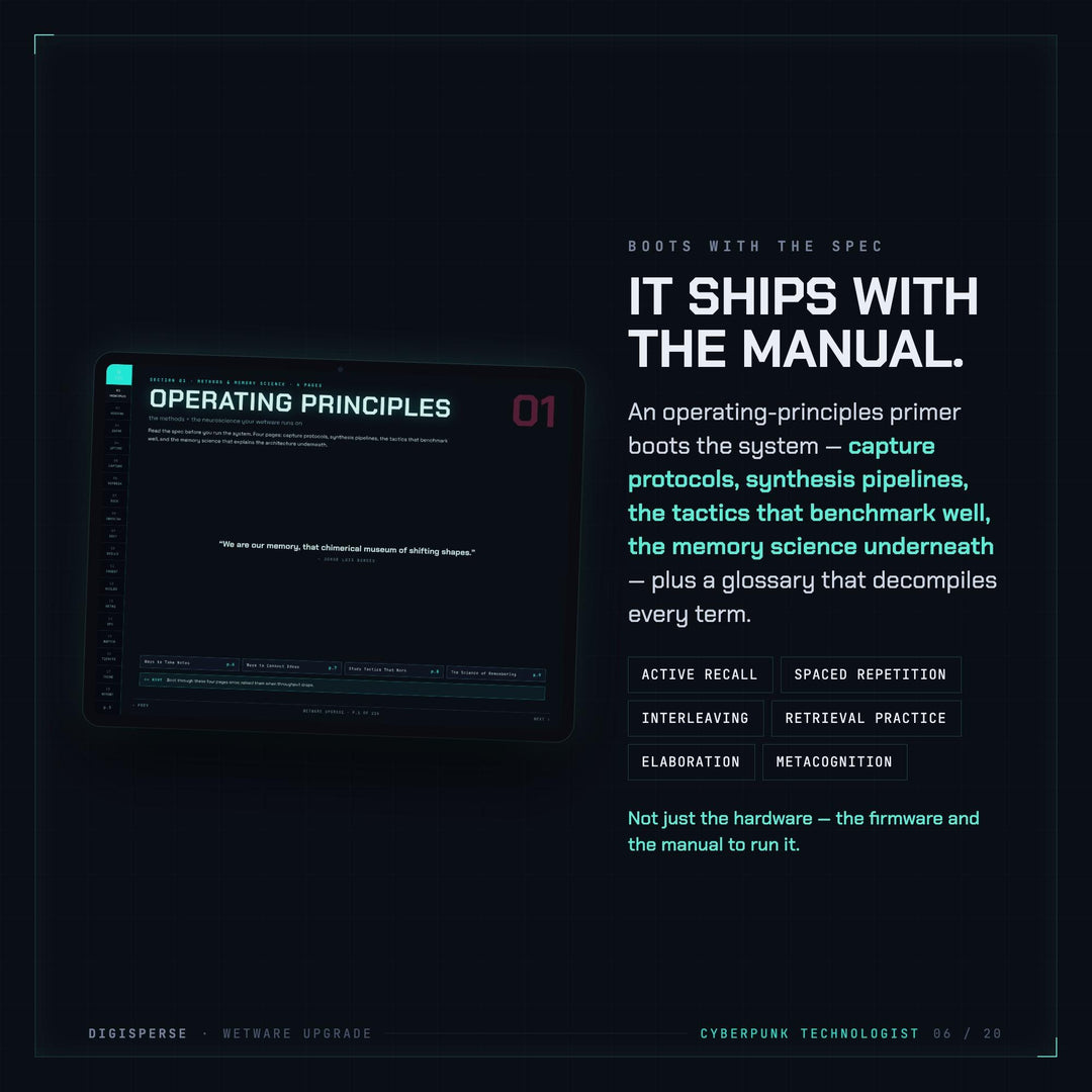 Cyberpunk Learning Journal | GoodNotes Digital Study Planner PDF | Cornell Notes, Spaced Repetition, Course Tracker | 5 Dated Formats