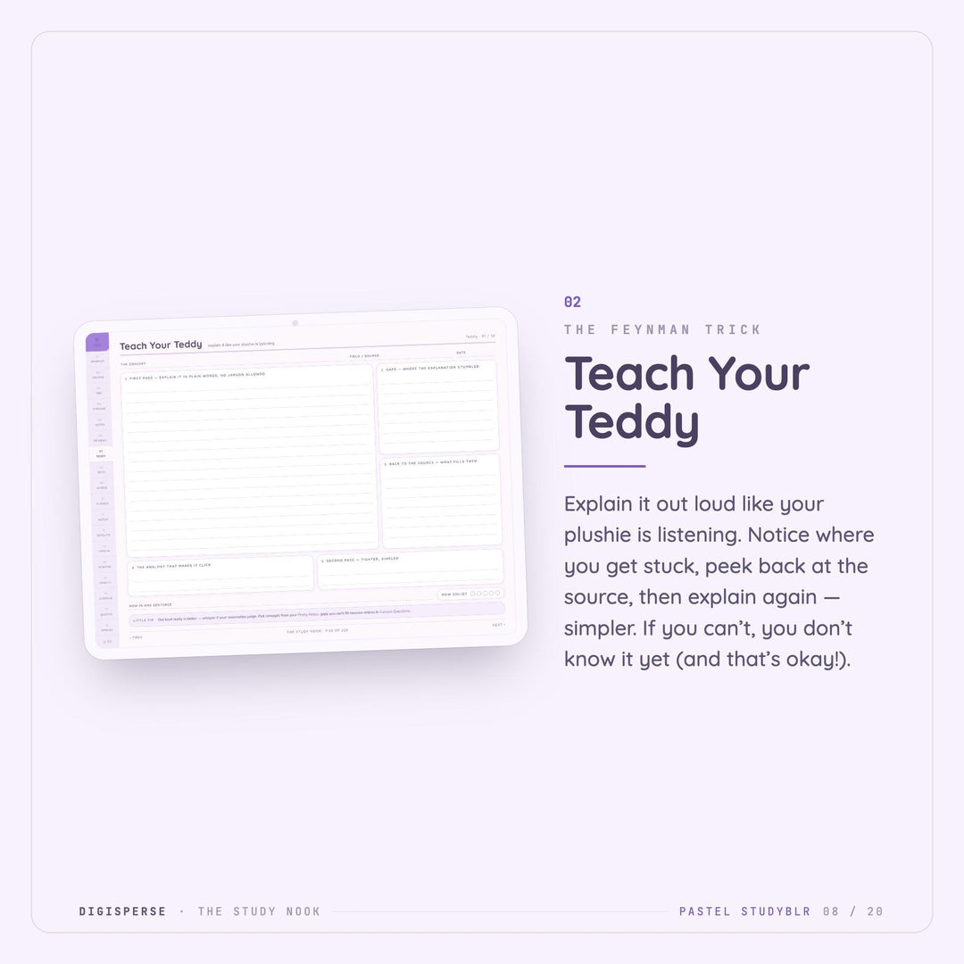 Dated Pastel Studyblr Learning Journal | GoodNotes Study Planner PDF (Digital Download)