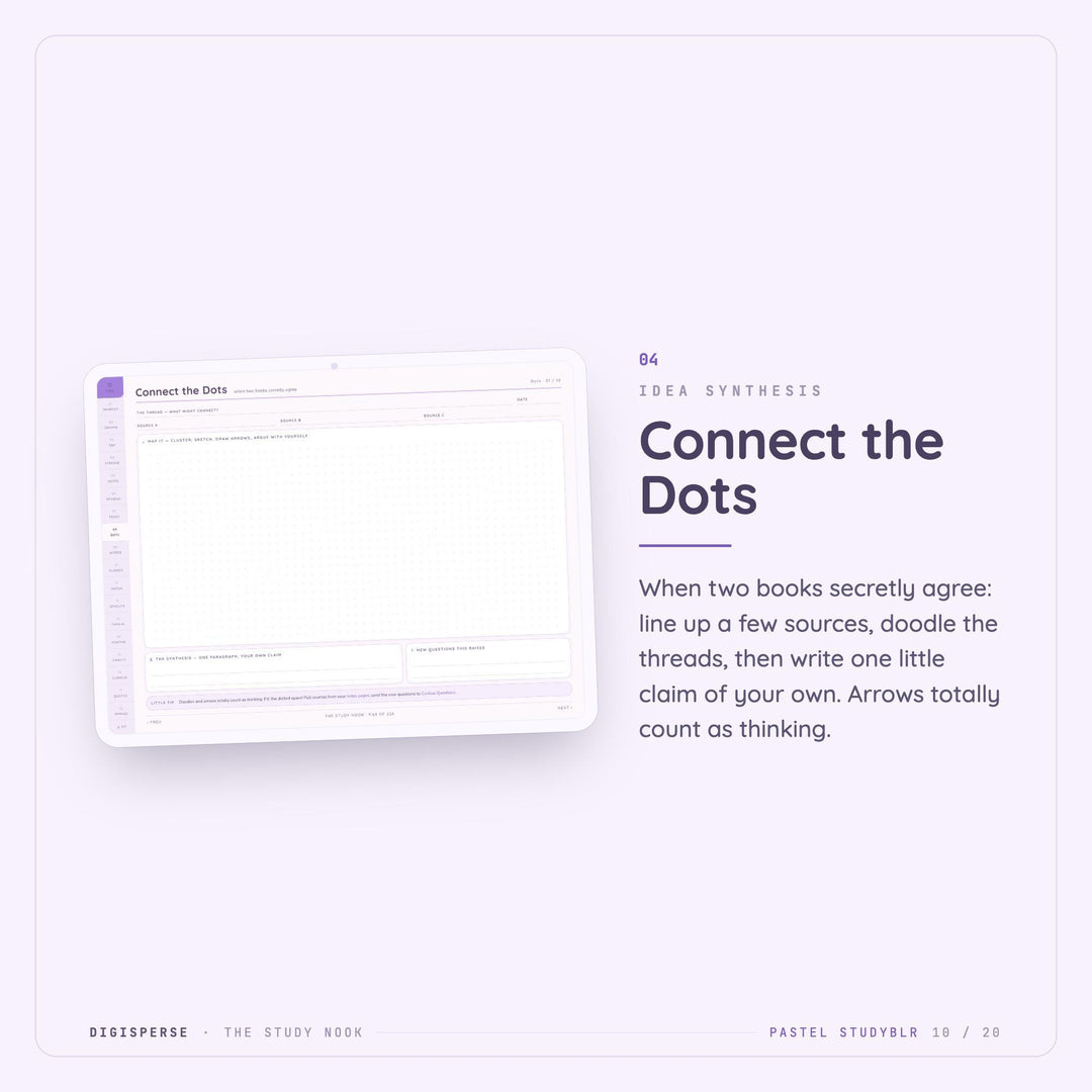 Dated Pastel Studyblr Learning Journal | GoodNotes Study Planner PDF (Digital Download)