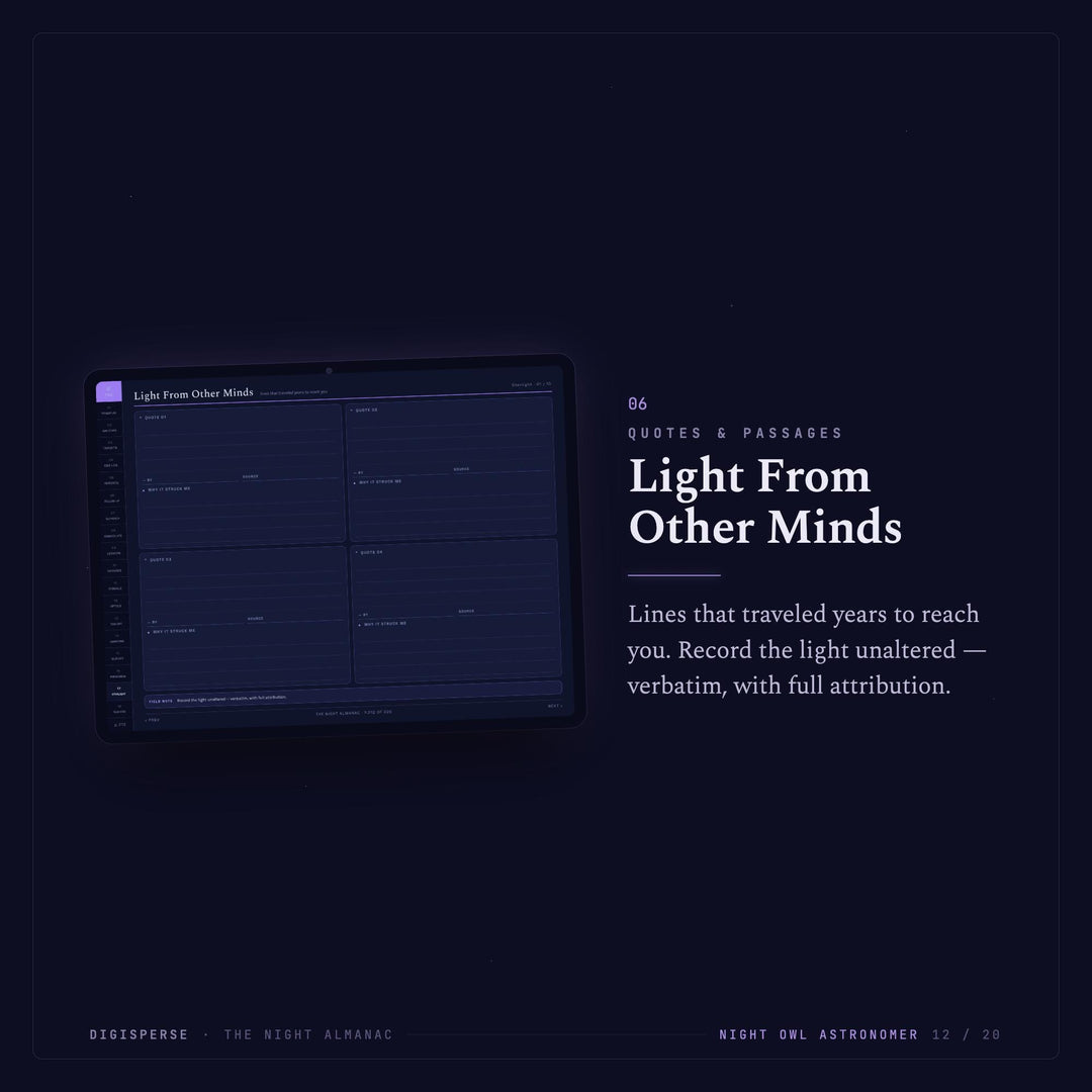 Dated Celestial Learning Journal | Night-Owl Study Planner, Cornell Notes (Digital Download)