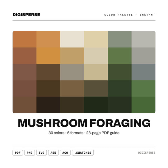 Mushroom Foraging color palette — main preview