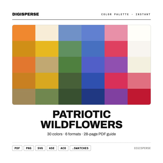 Patriotic Wildflowers color palette — main preview