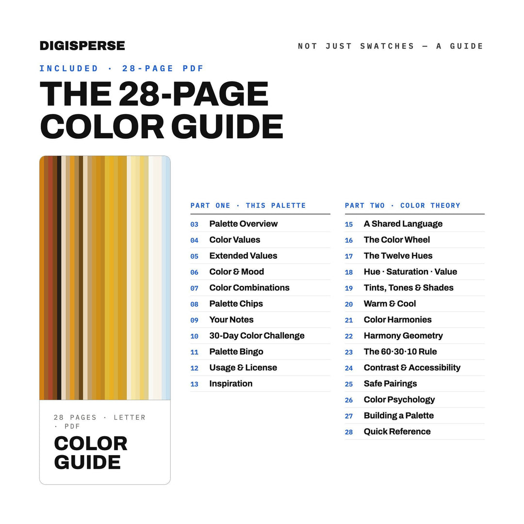 Golden Milk Morning Color Palette | 30 Procreate Swatches, ASE (Digital Download)