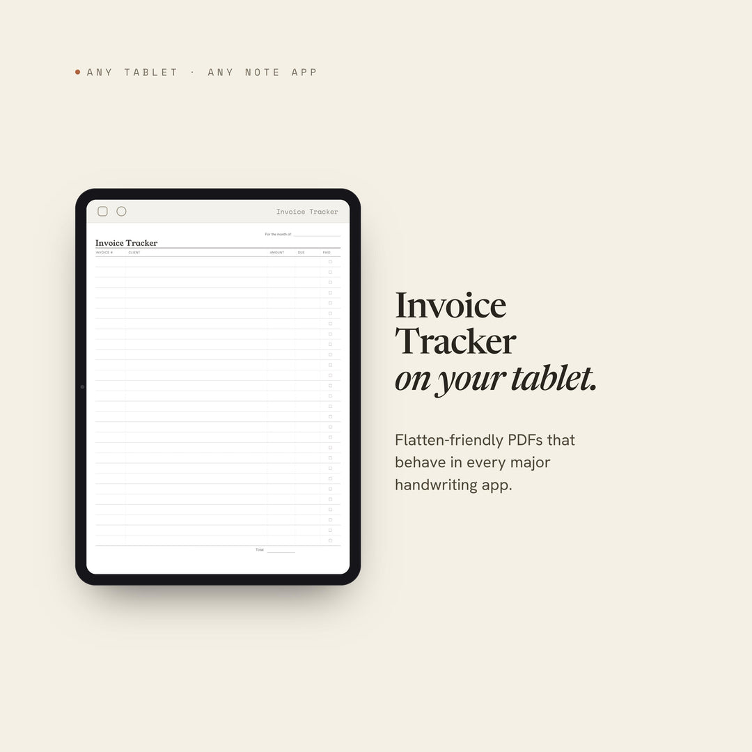 Invoice Tracker Planner Insert | Expense Tracker | GoodNotes iPad PDF | Digital Download