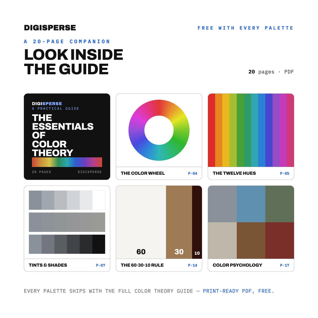 Valley Forge Winter Color Palette | 30 Muted Tones, Hex RGB CMYK (Digital Download)