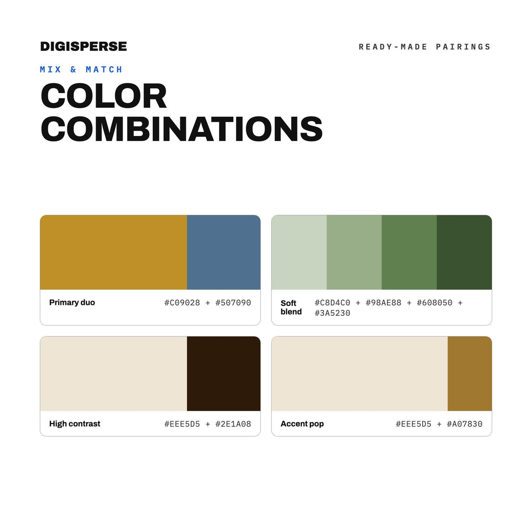 American Folk Revival Color Palette | 30 Warm Rustic Tones (Digital Download)