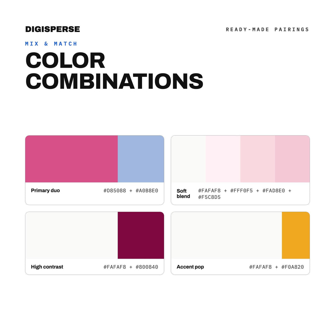 Garden Party Florals Color Palette | 30 Procreate Swatches, HEX, RGB, CMYK (Digital Download)