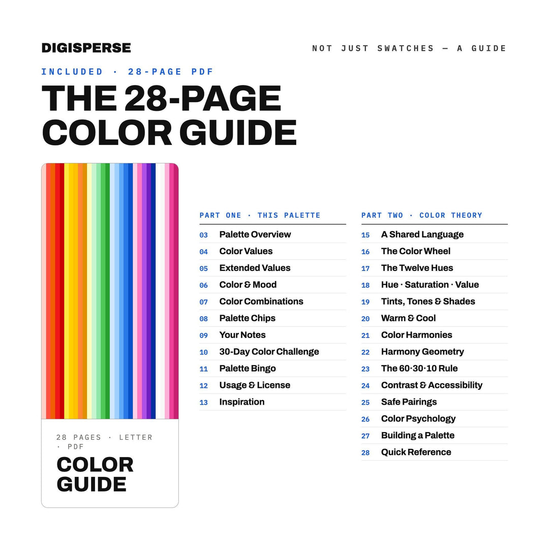 Kids 250 Celebration Color Palette | 30 Colors | Hex RGB CMYK | Procreate Swatches + ASE | Digital Download