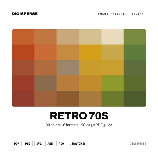 Retro 70S color palette — main preview
