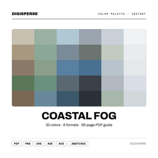 Coastal Fog color palette — main preview
