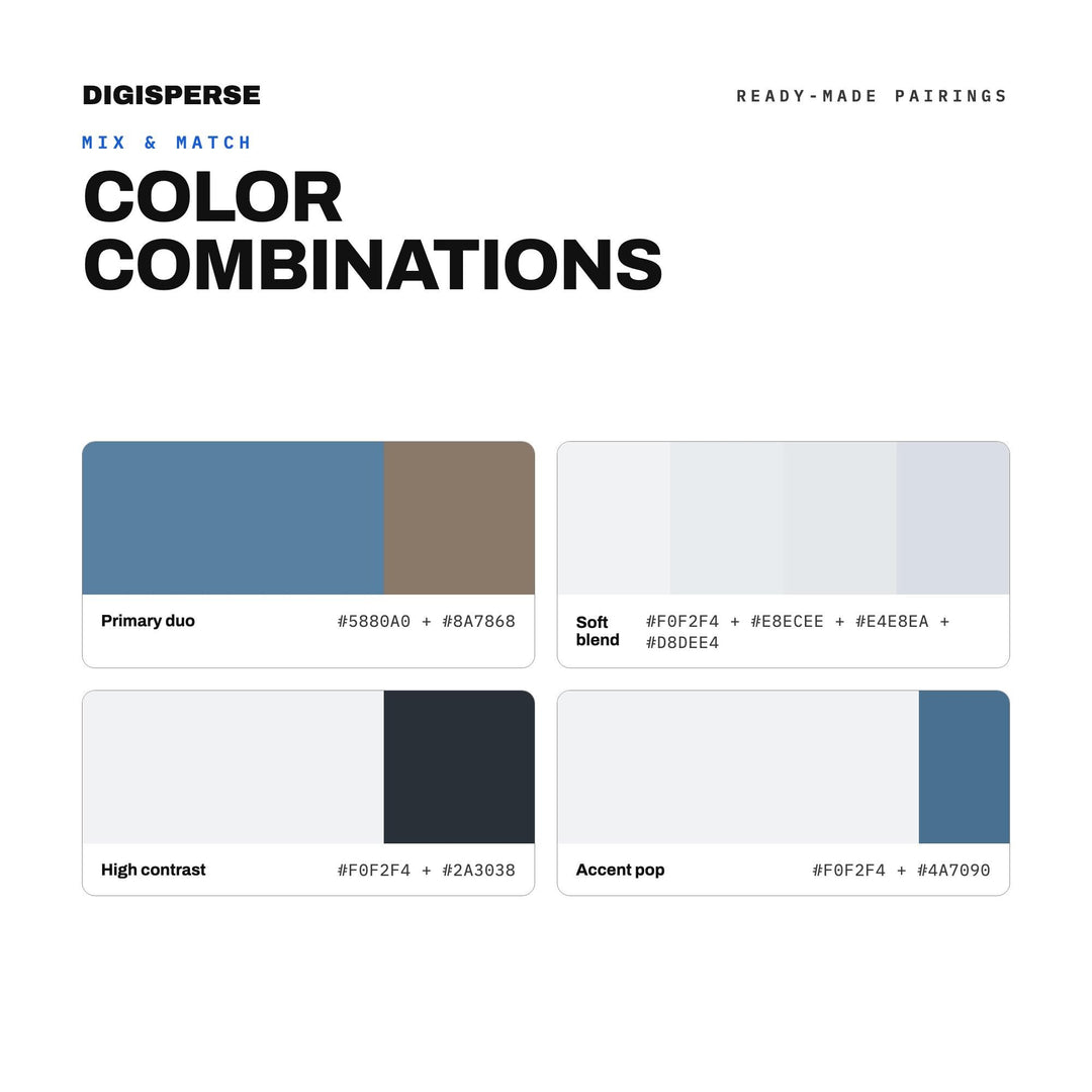 Muted Grey Color Palette for Calm Seaside Art and Foggy Shoreline Branding, 30 Coastal Fog Hues, Procreate Swatches, Hex Codes