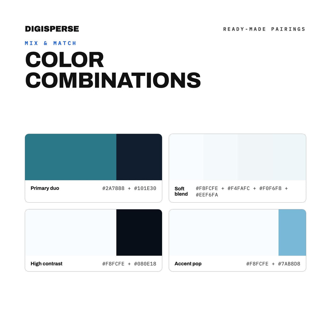 Frozen Lake Color Palette | 30 Colors | Hex RGB CMYK | Color Guide | Procreate Swatches + ASE | Digital Download