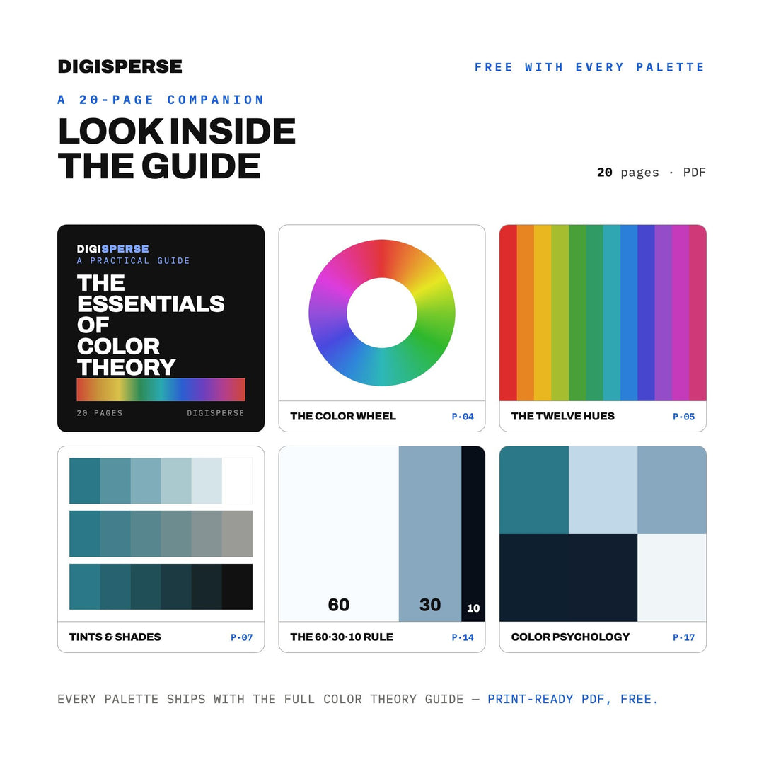 Frozen Lake Color Palette | 30 Colors | Hex RGB CMYK | Color Guide | Procreate Swatches + ASE | Digital Download
