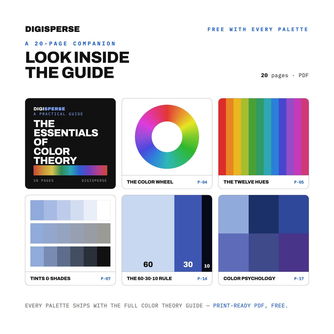 Blue Hour Color Palette | 30 Moody Dusk & Cobalt Tones (Digital Download)