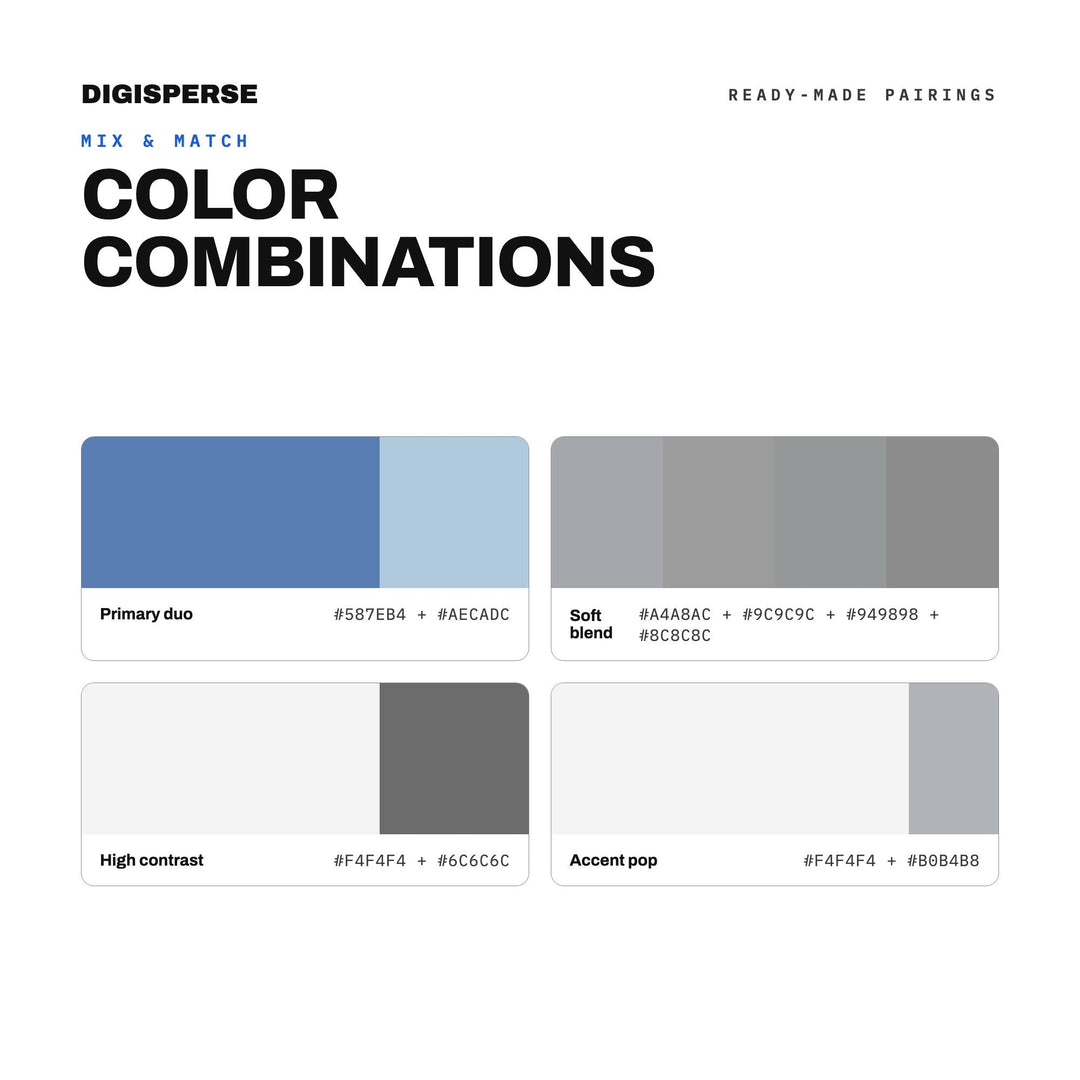 Fog On The Water Color Palette | 30 Colors | Hex RGB CMYK | Color Guide | Procreate Swatches + ASE | Digital Download
