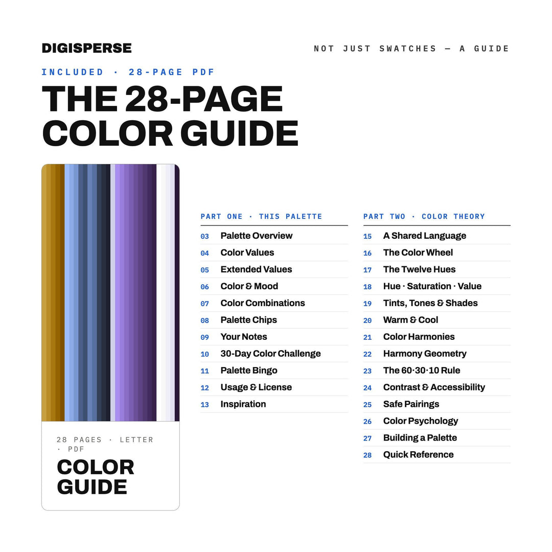Heat Lightning Color Palette | 30 Colors | Hex RGB CMYK | Color Guide | Procreate Swatches + ASE | Digital Download