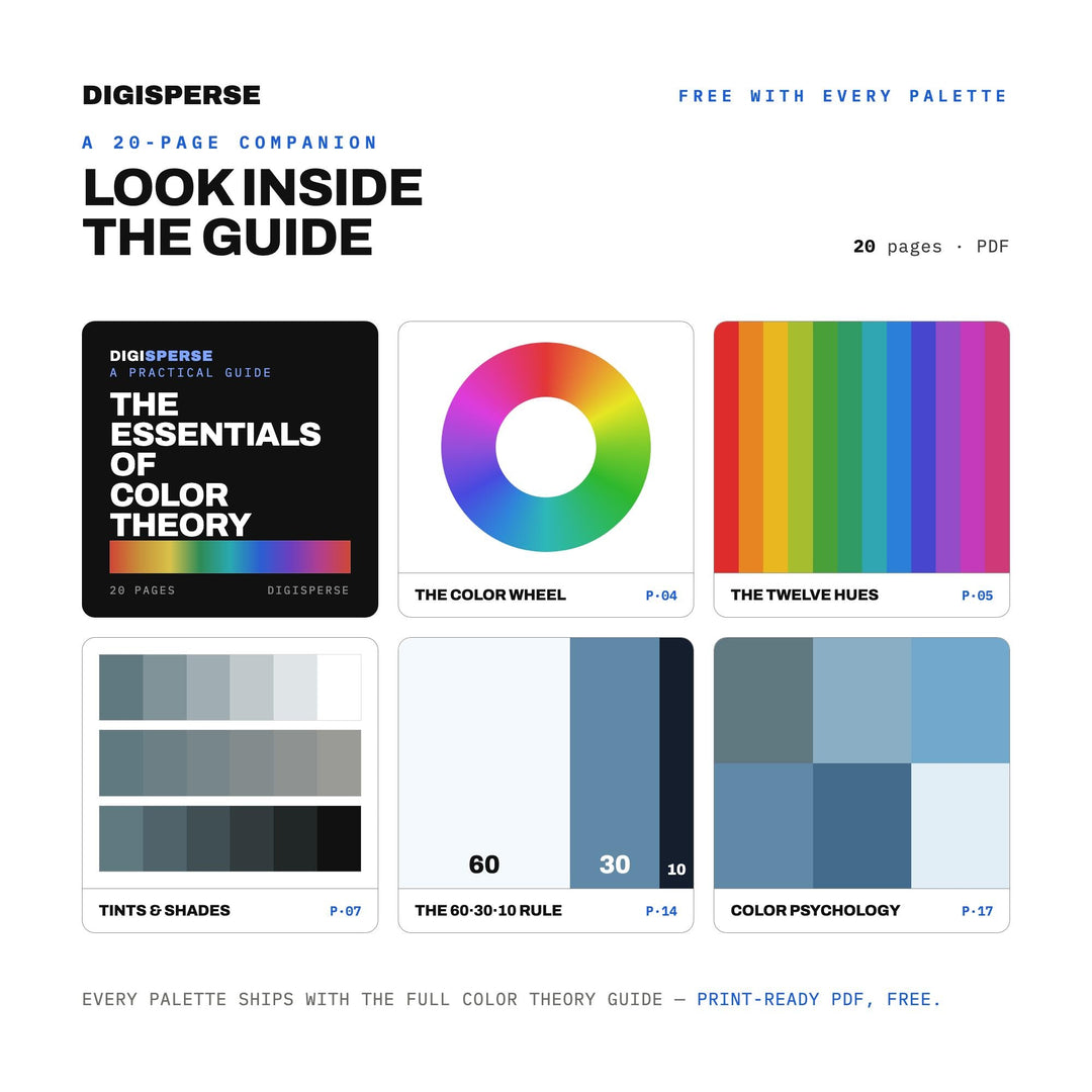Ice Storm Color Palette | 30 Procreate Swatches, HEX, RGB, CMYK (Digital Download)