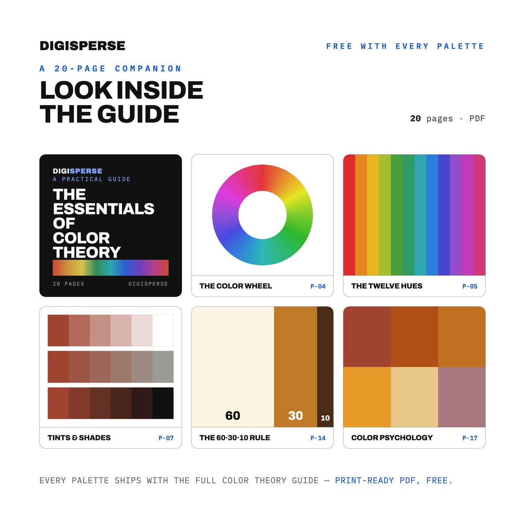 Indian Summer Color Palette | 30 Colors | Hex RGB CMYK | Color Guide | Procreate Swatches + ASE | Digital Download