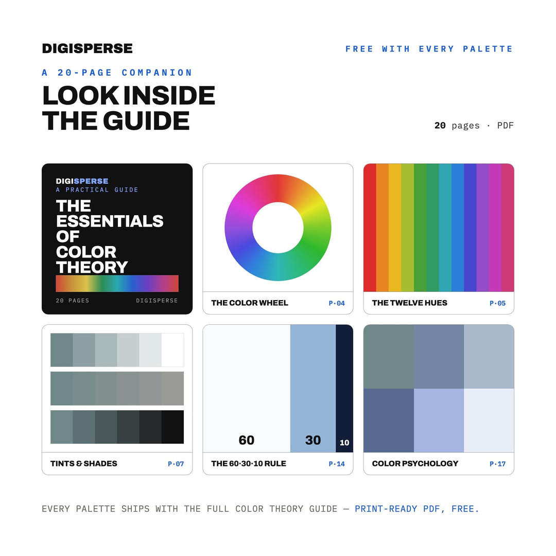 Into The Clouds Color Palette | 30 Colors | Hex RGB CMYK | Color Guide | Procreate Swatches + ASE | Digital Download