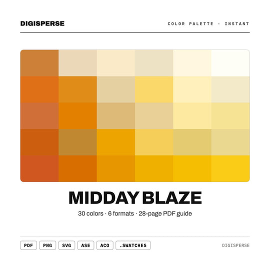 Midday Blaze color palette — main preview