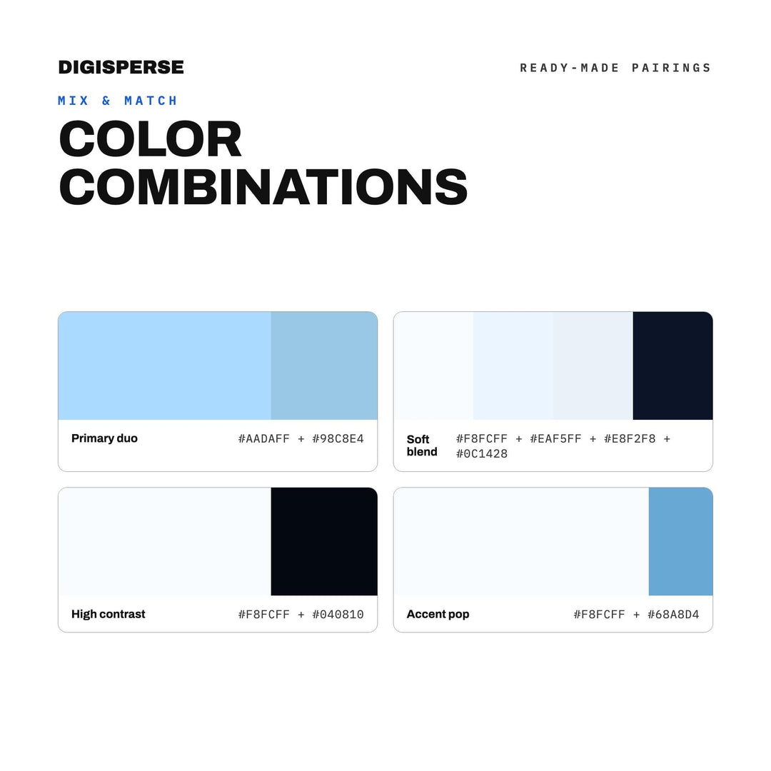 Polar Vortex Color Palette | 30 Colors | Hex RGB CMYK | Color Guide | Procreate Swatches + ASE | Digital Download