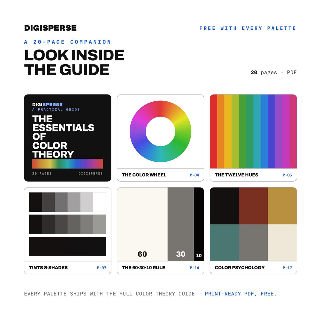 Ink Wash Color Palette | 30 Procreate Swatches, HEX RGB CMYK Guide (Digital Download)