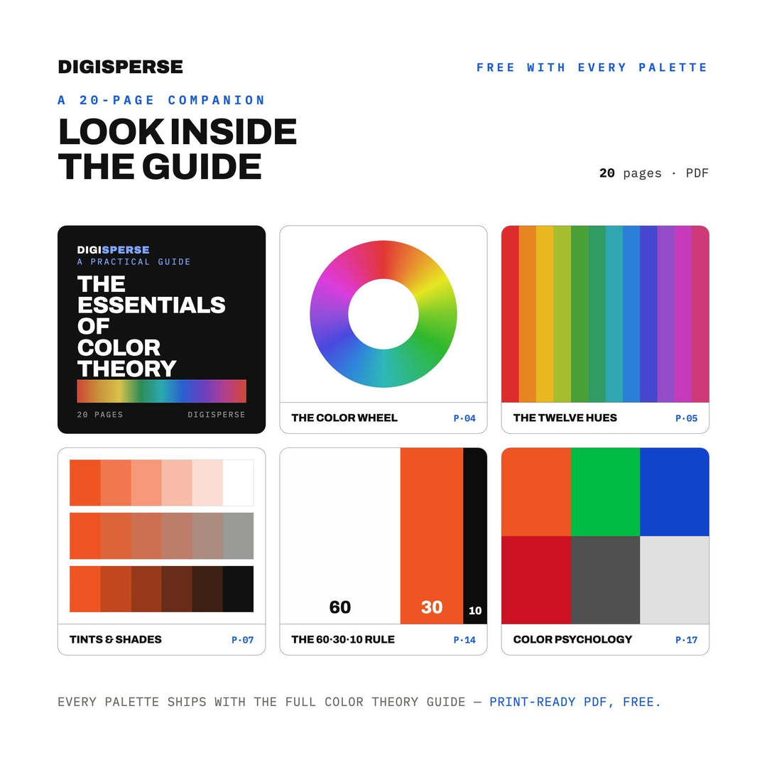 Kinetic Art Color Palette | 30 Colors, HEX, RGB, CMYK (Digital Download)