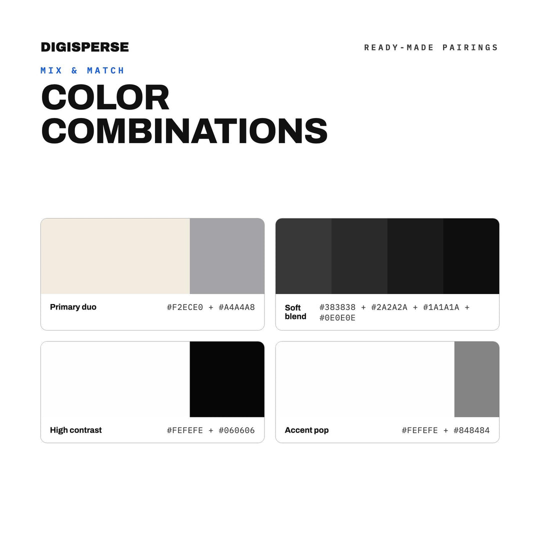 Minimalism Color Palette | 30 Colors | Hex RGB CMYK | Color Guide | Procreate Swatches + ASE | Digital Download