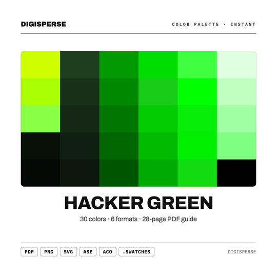 Hacker Green color palette — main preview