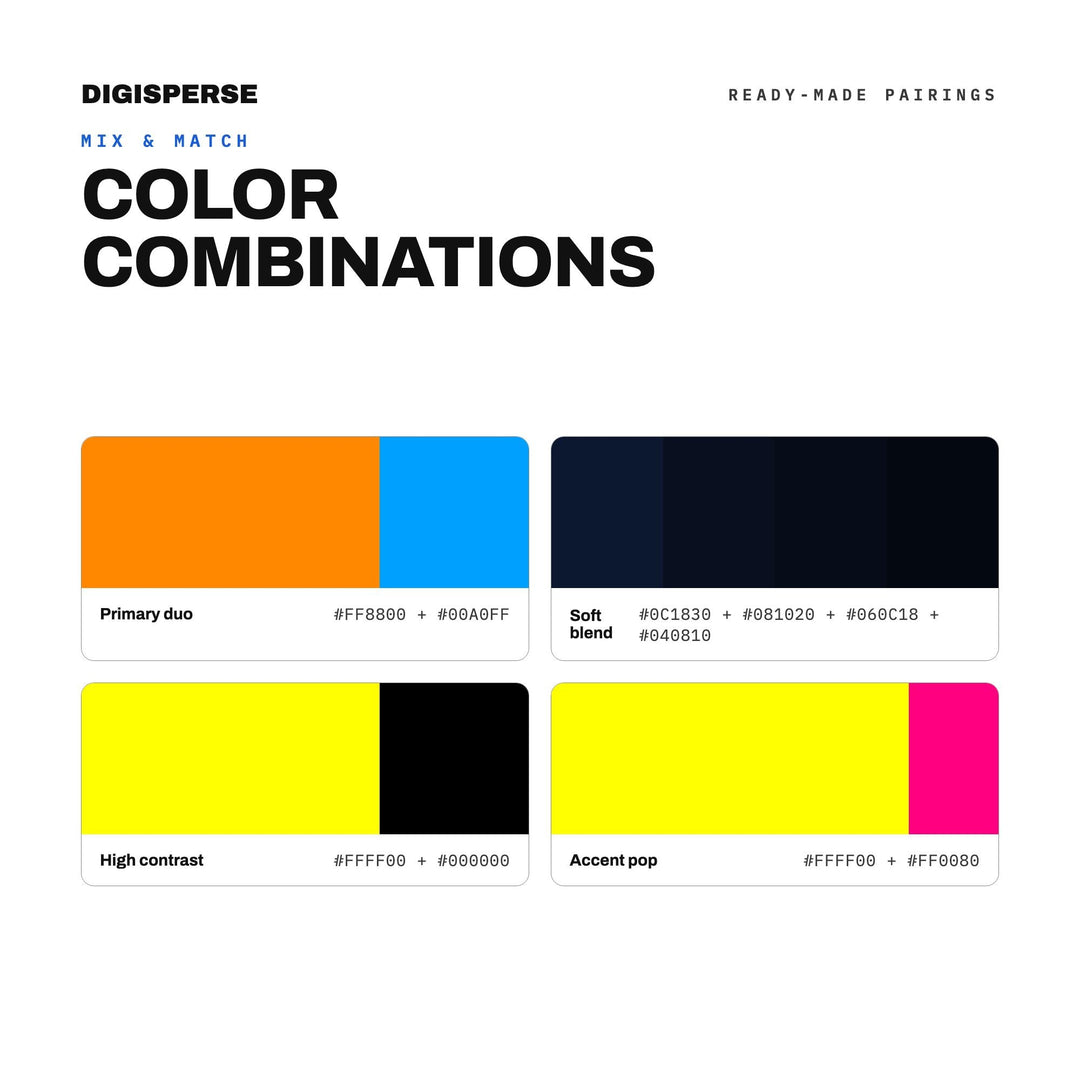Neon Grid Color Palette | 30 Colors | Hex RGB CMYK | Color Guide | Procreate Swatches + ASE | Digital Download