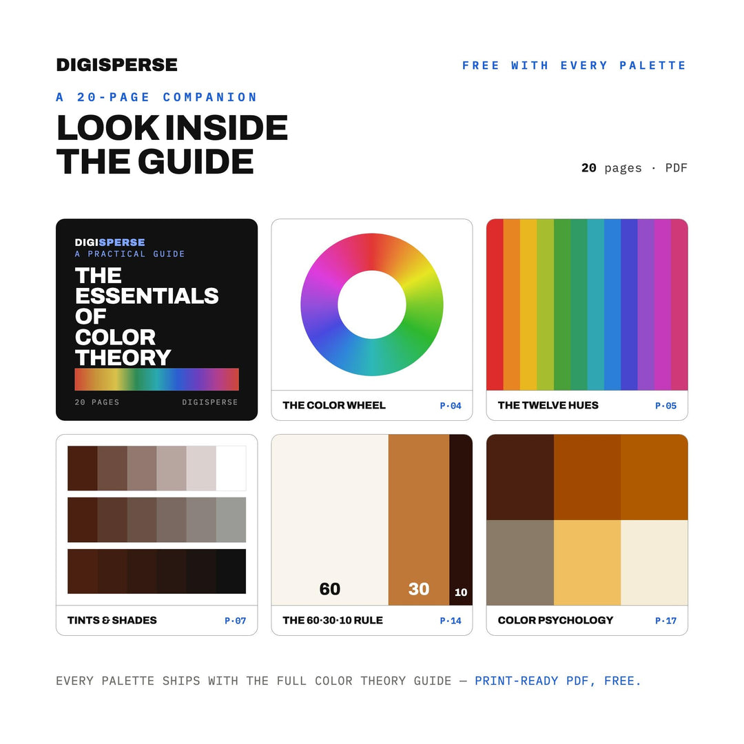 Aged Whiskey Color Palette | 30 Colors | Hex RGB CMYK | Color Guide | Procreate Swatches + ASE | Digital Download