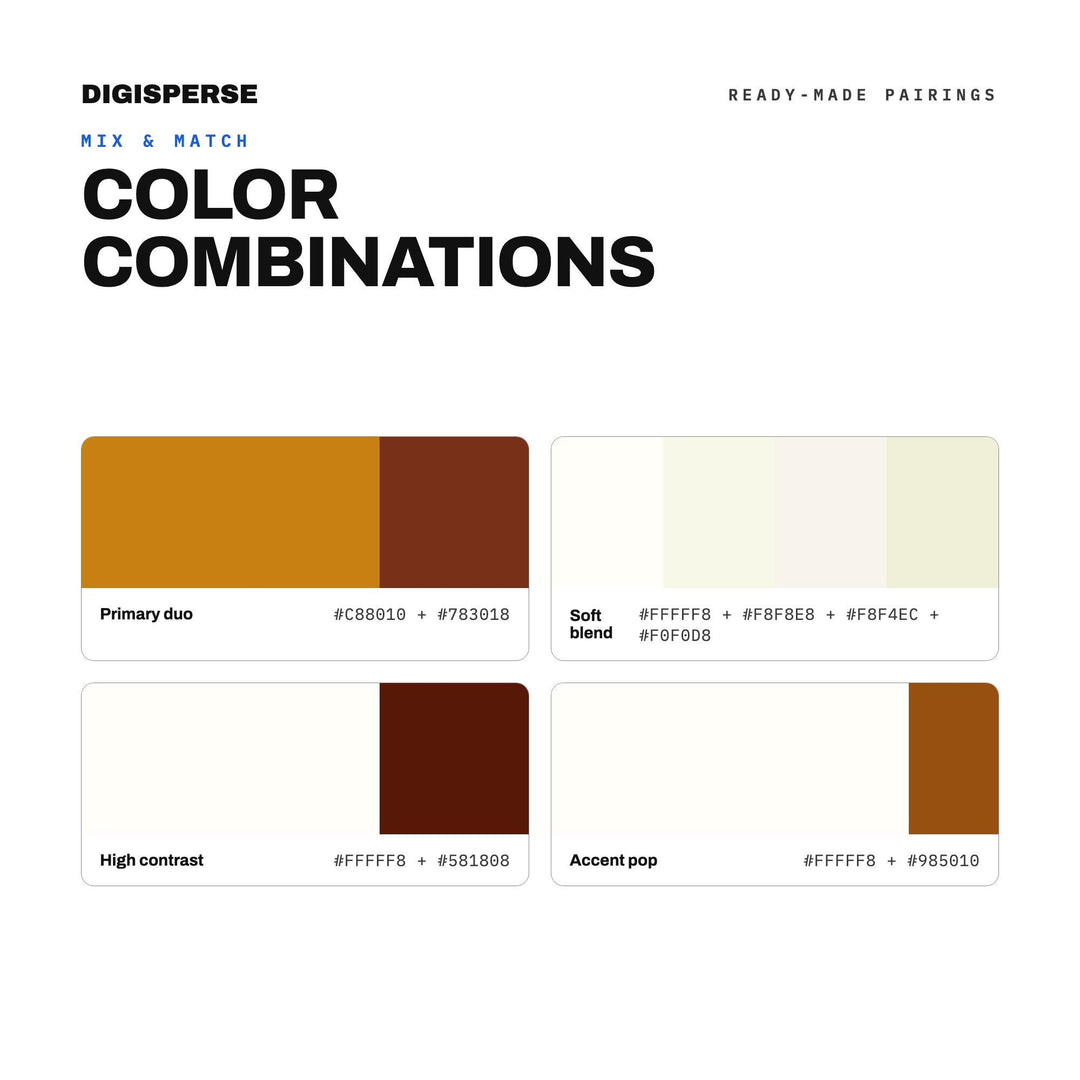 Caramelized Onion Color Palette | 30 Hex RGB CMYK Swatches (Digital Download)