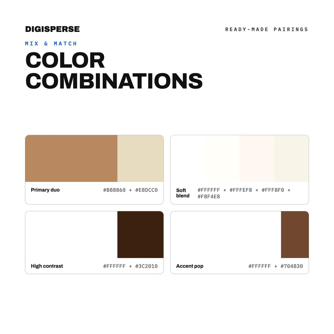 Coconut Cream Color Palette | 30 Colors | Hex RGB CMYK | Color Guide | Procreate Swatches + ASE | Digital Download