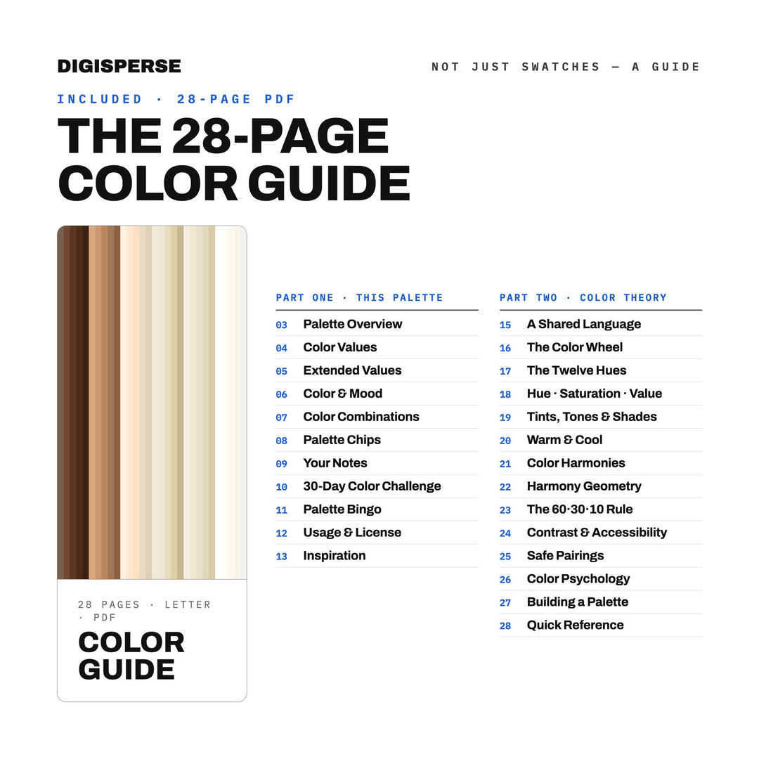 Coconut Cream Color Palette | 30 Colors | Hex RGB CMYK | Color Guide | Procreate Swatches + ASE | Digital Download