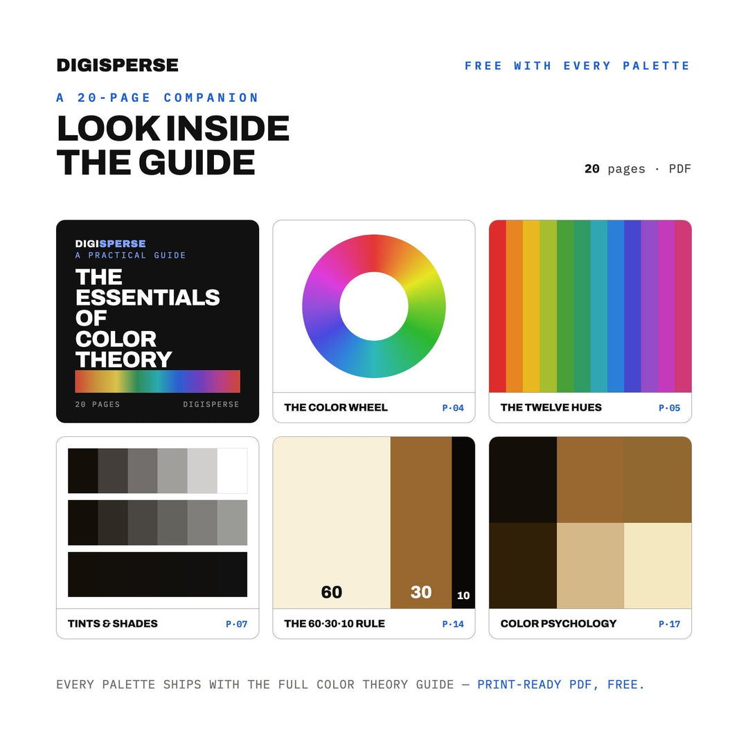 Cold Brew Color Palette | 30 Colors | Hex RGB CMYK | Color Guide | Procreate Swatches + ASE | Digital Download