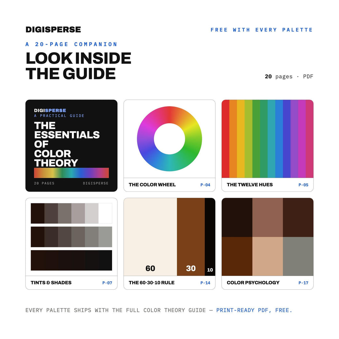 Dark Roast Color Palette | 30 Colors | Hex RGB CMYK | Color Guide | Procreate Swatches + ASE | Digital Download