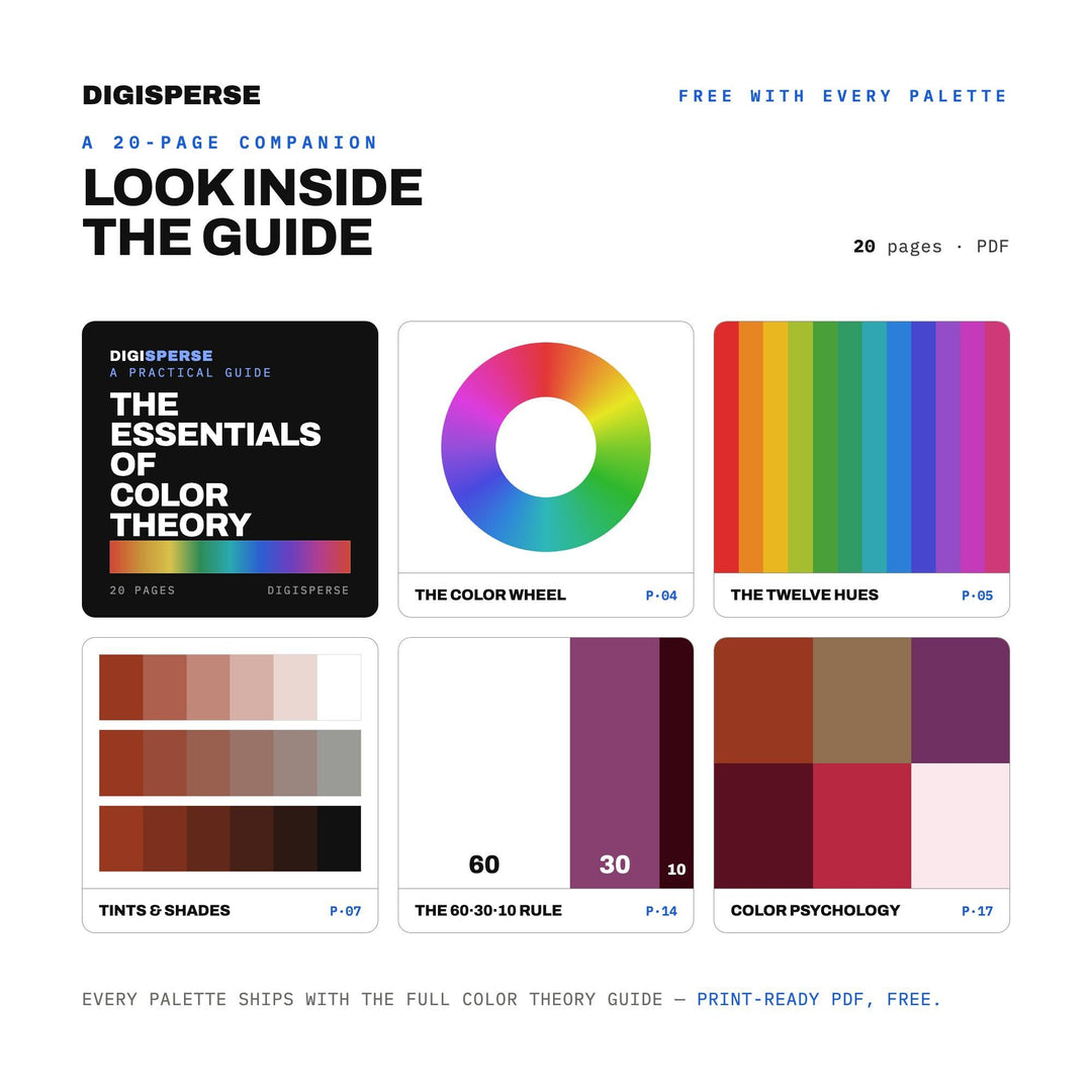 Mulled Wine Color Palette | 30 Procreate Swatches, ASE, PDF Guide (Digital Download)