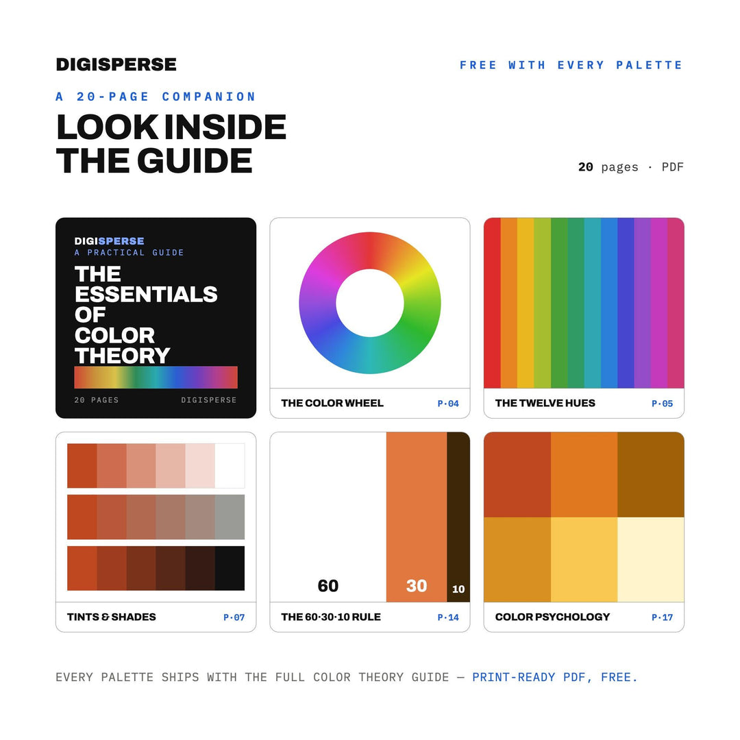 Amber Color Palette | 30 Colors | Hex RGB CMYK | Color Guide | Procreate Swatches + ASE | Digital Download