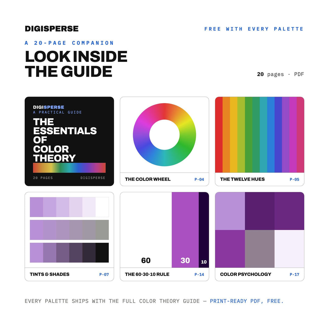 Amethyst Cave Color Palette | 30 Colors | Hex RGB CMYK | Color Guide | Procreate Swatches + ASE | Digital Download