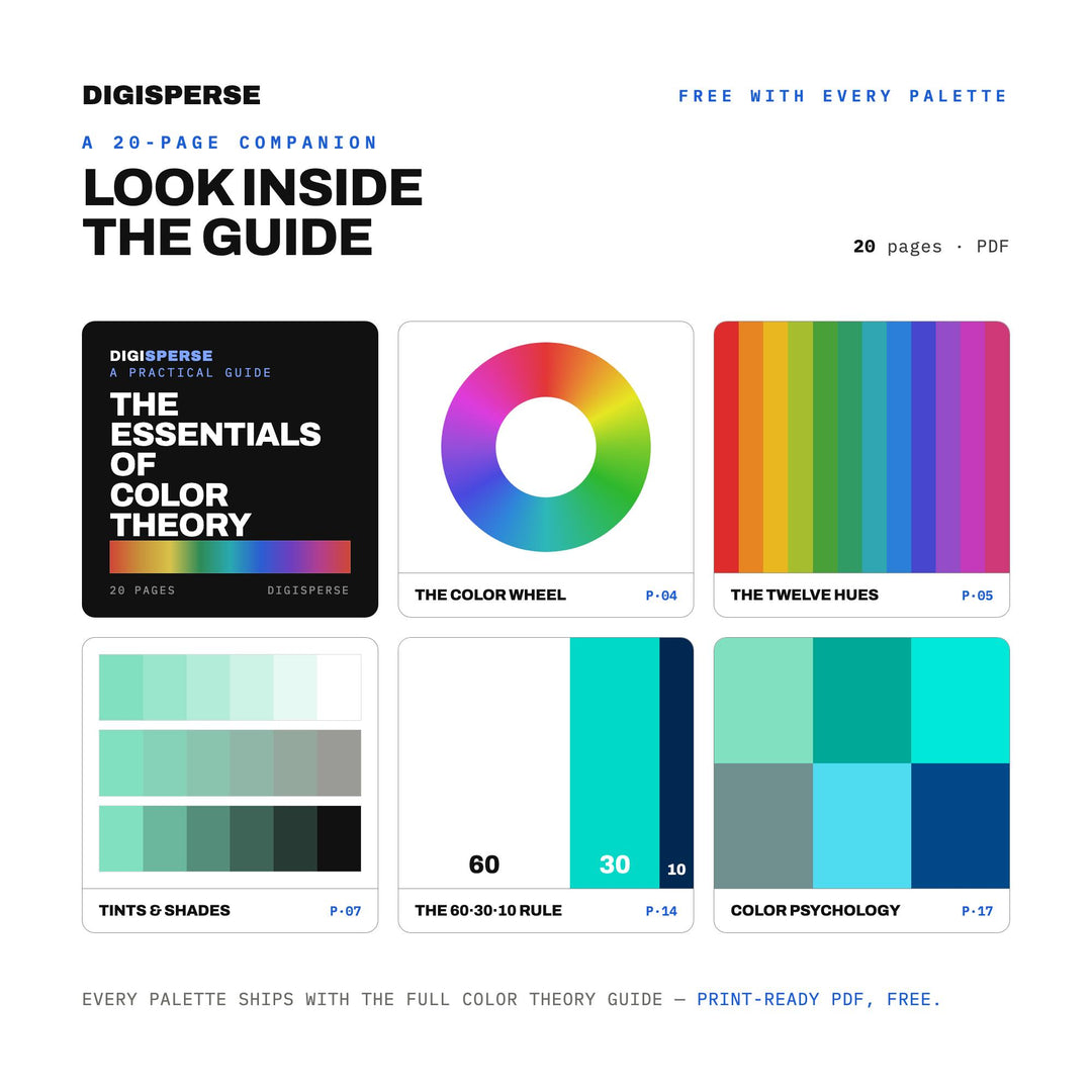 Vivid Teal Color Palette for Gemstone Art and Crystal Healing Branding, 30 Apatite Blue Hues, Procreate Swatches, Hex Codes